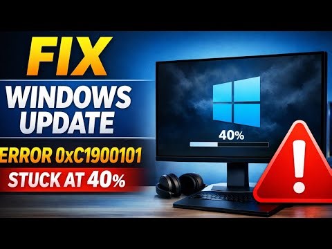 Fix Windows Update Error 0xC1900101 | Update Stuck at 40% on Windows 10 & 11 (2026)