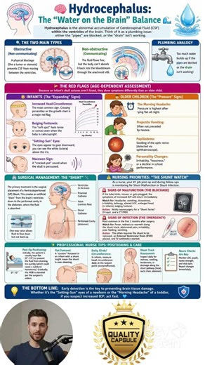 🧠 Hydrocephalus: The "Water on the Brain" Balance 🌊#qualitycapsule