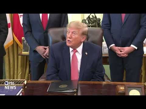 WATCH: Trump threatens that U.S. 'could leave' Europe over violent protests, says 'we got Greenland'