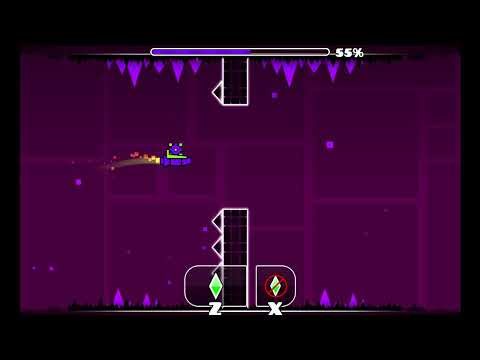 Playing Geometry Dash - Trying To Beat Base After Base