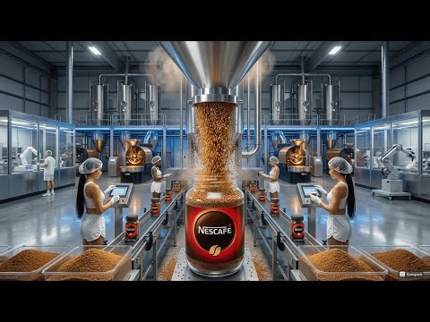Inside the Instant Coffee Mega-Factory — How Billions of Cups Are Produced Every Year (Full Process)