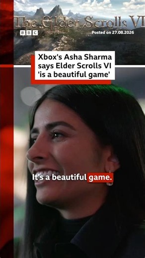 Elder Scrolls VI is beautiful, says Xbox CEO Asha Sharma. #ElderScrolls #Gamescom #BBCNews