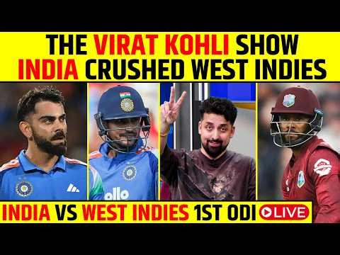 🔴INDIA VS WEST INDIES 1ST ODI LIVE: THE VIRAT KOHLI SHOW, INDIA CRUSHED WEST INDIES #viratkohli