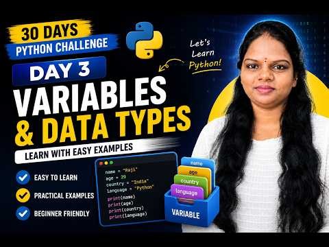 Python Day 3 | Variables & Data Types Explained | Python in 30 Days #python #pythonprogramming