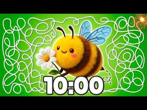 10 Minute [SPRING] Bumblebee Timer 🐝🌸 | Cozy Classroom Countdown!