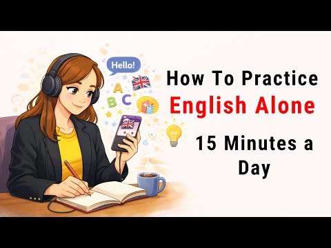 Easy English Podcast for English Conversation | How To Practice English Alone (15 Minutes a Day)