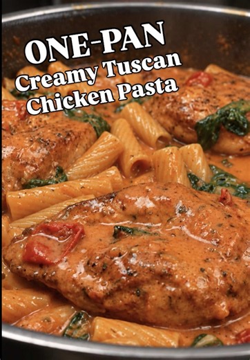 One-Pan Creamy Tuscan Chicken Rigatoni — Easy Midweek Recipe