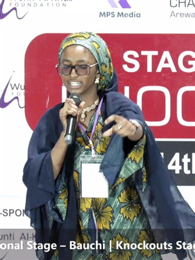 👑 Habiba Abubakar Kasim Took Us Through the History of “AREWA” The Knockout Stage of the MPS Media Poetry Challenge 2026 – Arewa Edition, North-East Zonal Stage in Bauchi, continued with a rich historical and cultural performance from Team A under Coach Aishatu Hassan Muhammad. From Team A, 19-year-old Habiba Abubakar Kasim from Plateau State, performing under the stage name Kalma_Queen, presented her poem titled “AREWA.” 🎙️📜 Through her piece, Habiba took the audience on a journey through th