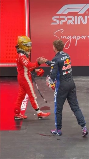 Lewis Hamilton congratulates Max Verstappen on Sprint Win in Singapore