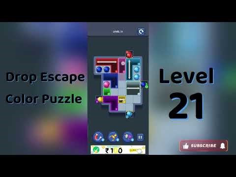 Drop Escape Level 21 Walkthrough 🧩🚪 | Color Puzzle Solutions | Solutionguruji