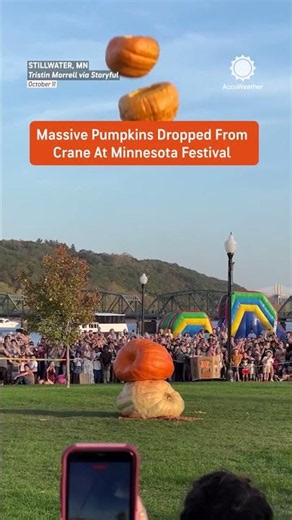 What Happens When a Giant Pumpkin Hits the Ground at 100 Feet 🎃