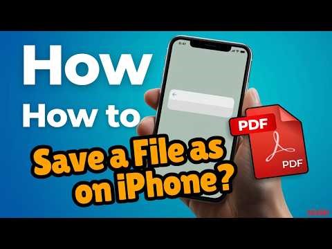How to Save a File as PDF on iPhone?