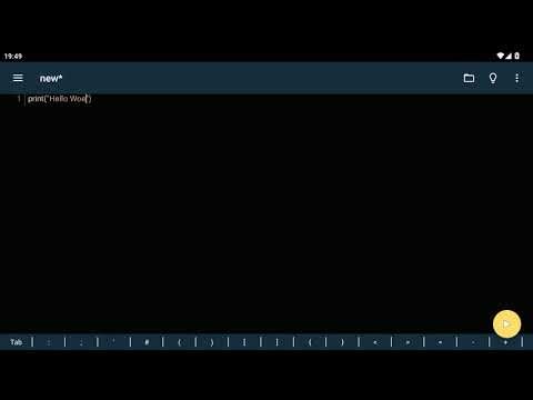 Hello World in Pydroid 3 - Mobile Python IDE
