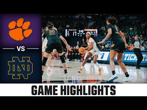 Clemson vs. Notre Dame Highlights | 2025-26 ACC Women's Basketball