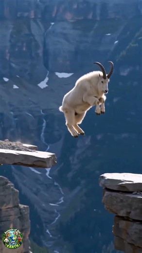 One Brave Goat Leads the Entire Herd Across! 🐐 #shorts