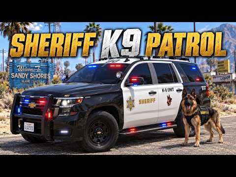 Sheriff K9 Tahoe Patrol Gets INTENSE in Sandy Shores! GTA 5 LSPDFR Mods 4K