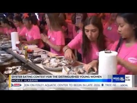 Distinguished Young Women hold annual oyster eating contest