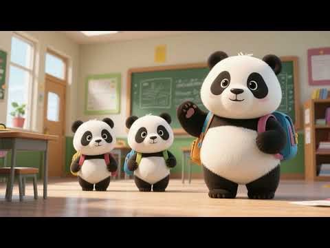 Panda Cubs 🐼🎒 | Go to School | Fun Kids Song