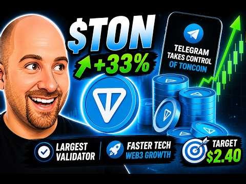 👉 Toncoin ($TON) Explodes 33% 🚀 Telegram Takes Control… Good or Bad? 👀