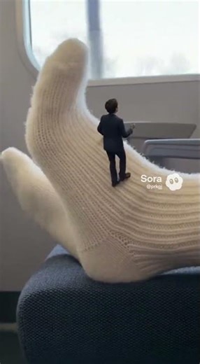 Tiny man climb Giantess socks #giantess