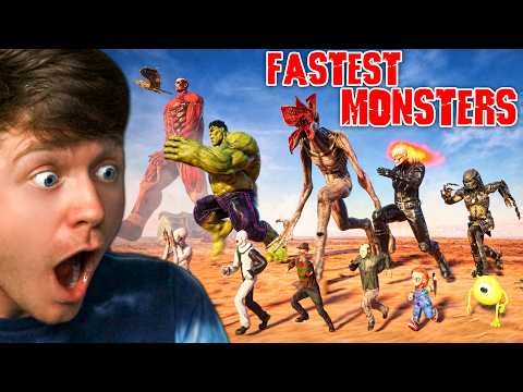 Reacting to the FASTEST MONSTERS EVER! (Comparison)