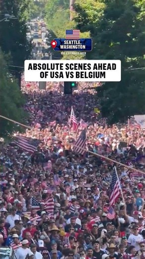 Fans SHOWED OUT in a sea of red, white, and blue ahead of USMNT's matchup 🇺🇸