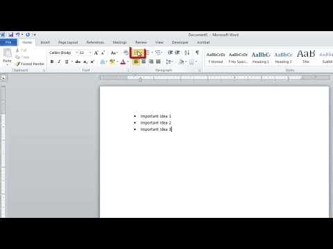 Word: Insert & Edit Bullets