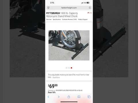 Pittsburgh 1800 lb capacity motorcycle stand/wheel chock unpacking/review