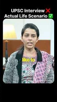 UPSC Interview ❌Actual Life Scenario ✅