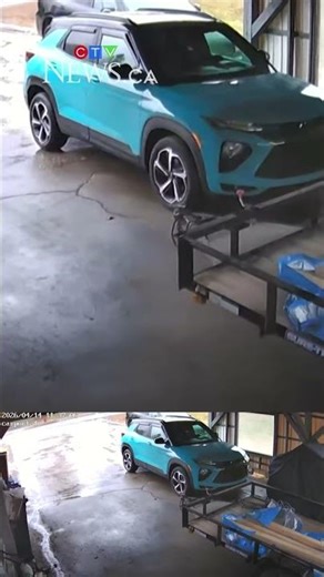 Earthquake captured on home security camera