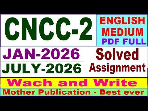 CNCC 2 solved assignment 2026 in English || cncc 2 solved assignment 2026 || ignou cncc2