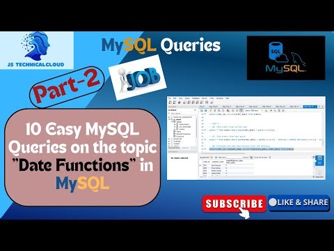 10 Easy MySQL Queries on the topic "Date Functions". | How to Extract DAY, MONTH and YEAR from DATE.