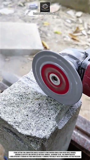 Stone Cutting Tool Innovation Using Precision Angle Grinder for Clean Edges #innovation