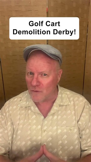 Dana White Announces Golf Cart Demolition Derby - 2 #golf #comedy