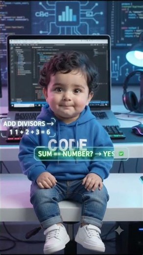 Perfect Number Logic Explained in 30s 💡 #Coding #Shorts #Shorts