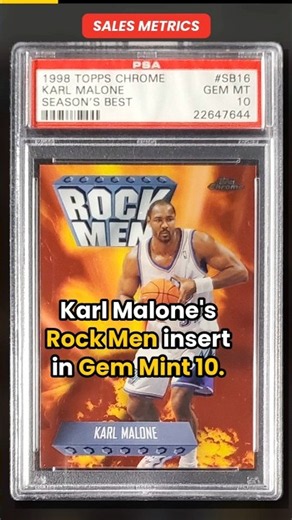 Karl Malone 1998 Chrome Rock Men PSA 10 📬
