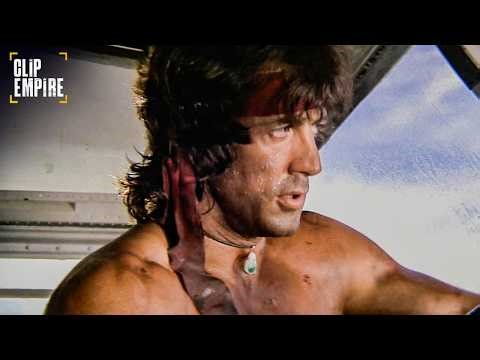 Rambo Destroys Helicopter With Explosive Arrow (Full Scene) | Rambo: First Blood Part II