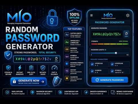 🔥 MIO Random Password Generator 🔐 | Ultimate Secure Password Tool | Pro Mini Project