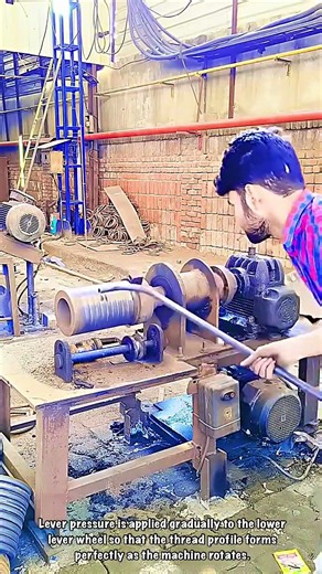 Threaded Sleeve Fabrication: Manual Roller Based Industrial Spiral Groove Formation 