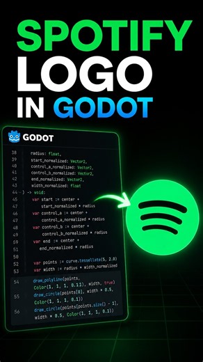 I Recreated the Spotify Logo in Godot with GDScript