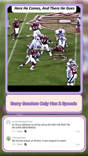 Barry Sanders Only Has 2 Speeds #nfl #nflhighlights #football #short