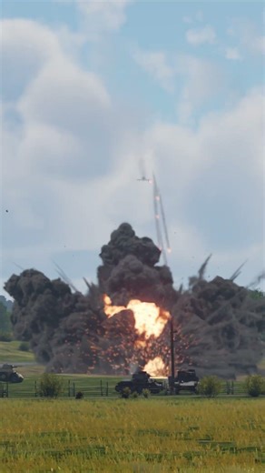 Attack Helicopter striking Armored Truck convoy 🔥 #heli #track #strike #rocket #truck #combat #sim