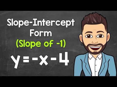 Graph a Line in Slope-Intercept Form (Slope of -1) | Math with Mr. J