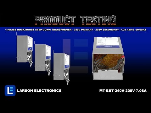 1-Phase Buck/Boost Step-Down Transformer - 240V Primary - 208V Secondary -7.08 Amps -50/60Hz