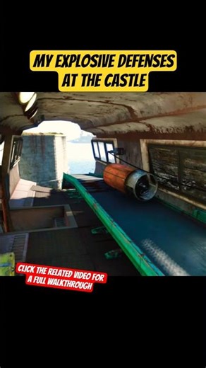 My Minutemen Castle build has a unique explosive conveyor belt defense #fallout4 #thecastle