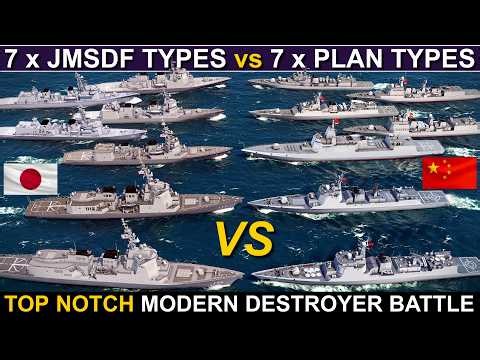 Japan JMSDF vs China PLAN: Expanded 2026 Destroyer Battle | Sea Power