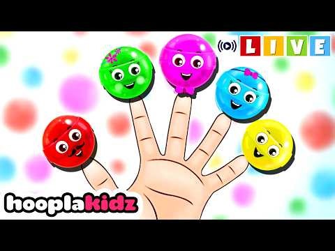 LIVE 🍭Lollipop Finger Family Song | HooplaKidz 🍭