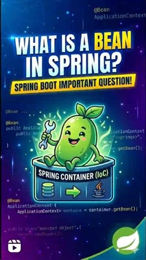 What is a Bean in Spring? 🤯 (In 30 sec)#shorts #shortsfeed #viral #coding