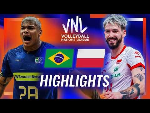 Brazil 🇧🇷 vs. Poland 🇵🇱 - Highlights | Week 3 | Men's VNL 2026