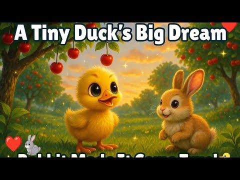 “A Tiny Duck’s Big Dream—Rabbit Made It Come True! ❤️🐰🦆”